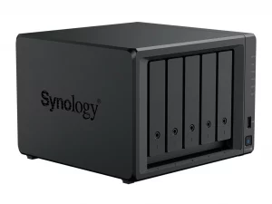 Thiết bị lưu trữ mạng Synology DS1525+ 5-bay Plus series (up to 15-bay), AMD Ryzen V1500B, 8 GB DDR4 SODIMM (up to 32 GB), 2 x M.2 NVMe slots, 2 x 2.5GbE RJ-45 ports, 10GbE expansion options via E10G22-T1-Mini, 3Y WTY_DS1525+