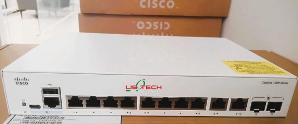 Thiết bị chuyển mạch Cisco SB Catalyst 1200 8-port GE, Ext PS, 2x1G Combo_C1200-8T-E-2G